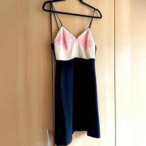 Moschino Cheap and Chic Vintage 90’s Colorblock Slip Envelope Dress